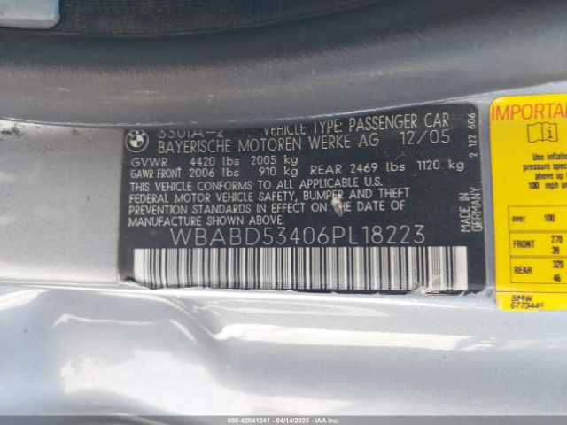 2006 BMW 330CI WBABD53406PL18223 Photo 8