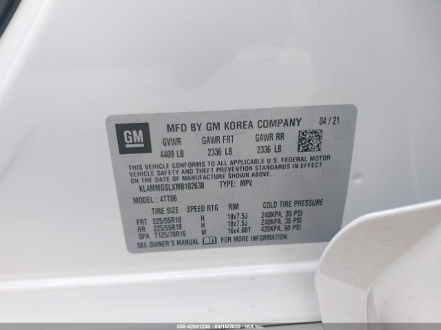 2021 BUICK ENCORE GX KL4MMGSLXMB182638 Photo 8