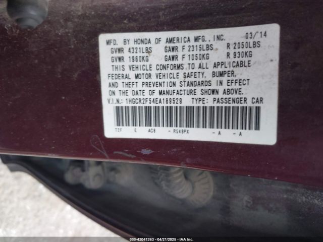 1HGCR2F54EA189529 Honda Accord Sport