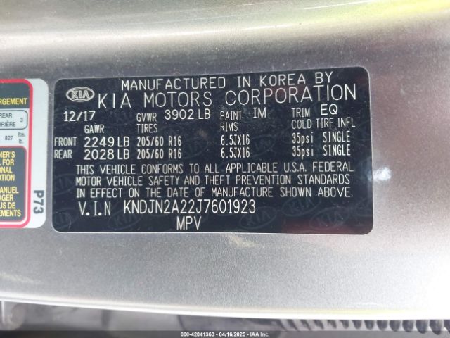 KNDJN2A22J7601923 KIA Soul