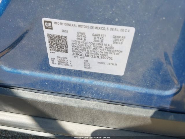 3GKALMEG1RL390751 GMC Terrain Fwd Sle