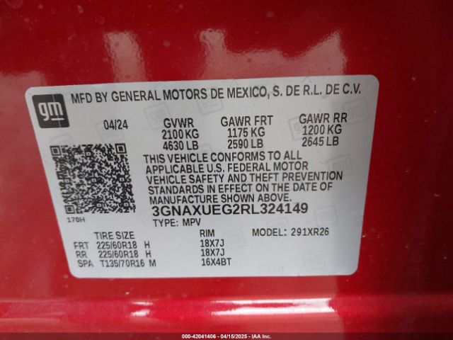 2024 CHEVROLET EQUINOX 3GNAXUEG2RL324149 Photo 8