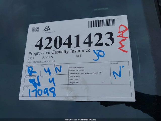 7FCTGAAL3PN017339 Rivian R1t Launch Edition