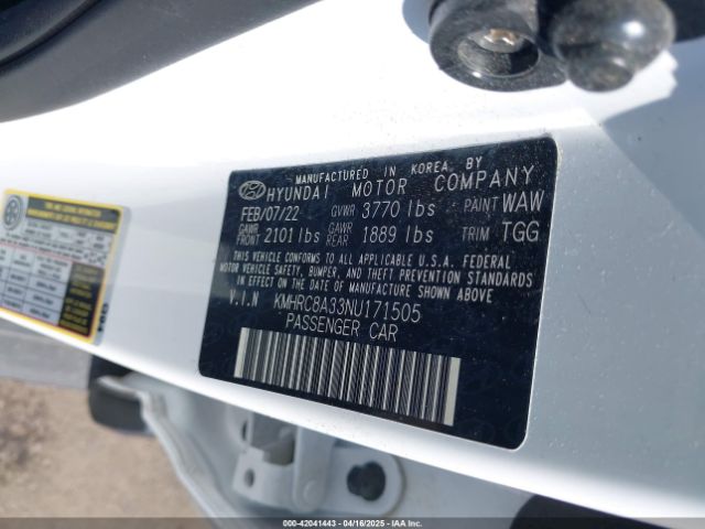 KMHRC8A33NU171505 Hyundai Venue Sel