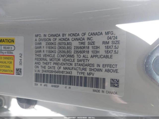 2024 HONDA CR-V 2HKRS6H54RH813443 Photo 8