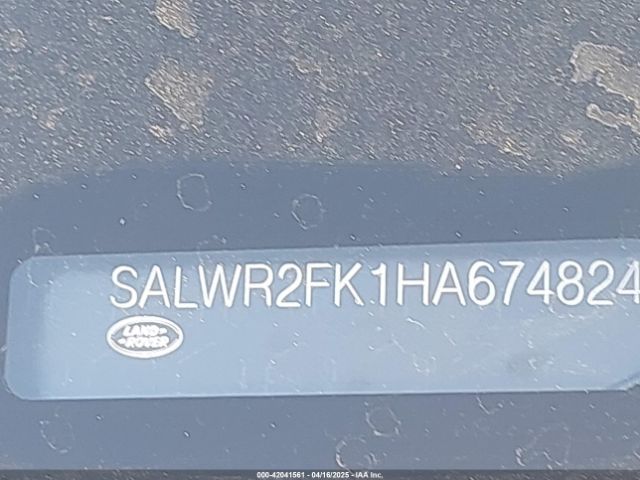 SALWR2FK1HA674824 Land Rover Range Rover Sport 3.0l V6 Turbocharged Diesel Hse Td6
