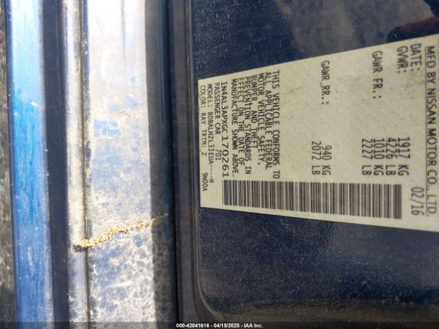 2016 NISSAN ALTIMA 1N4AL3APXGC170261 Photo 8