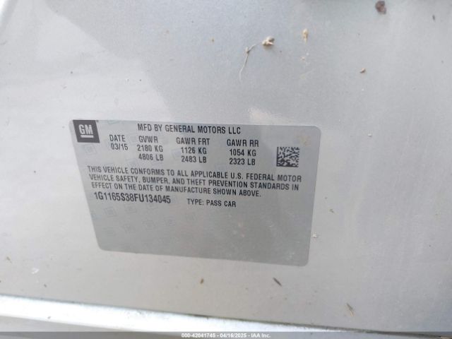 1G1165S38FU134045 Chevrolet IMPALA 2LZ