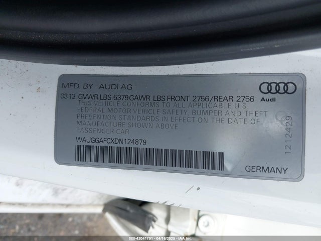 2013 AUDI A6 WAUGGAFCXDN124879 Photo 8
