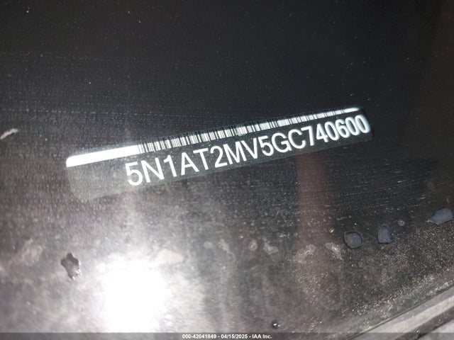5N1AT2MV5GC740600 Nissan Rogue S/sl/sv