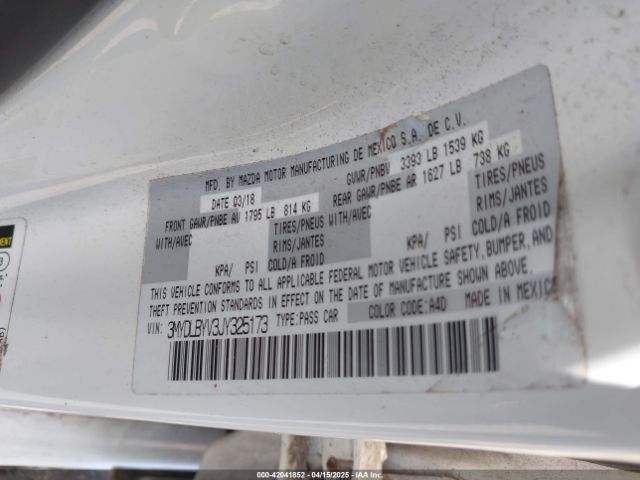 3MYDLBYV3JY325173 Toyota YARIS IA