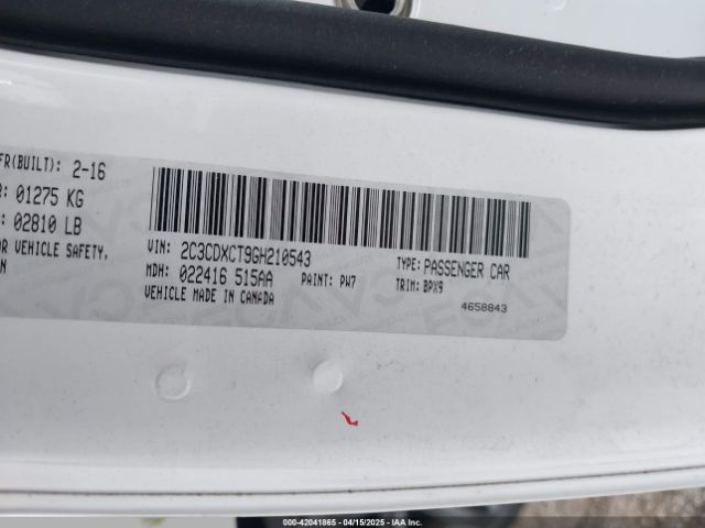 2C3CDXCT9GH210543 Dodge CHARGER R/T