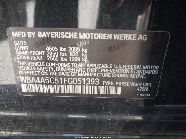 WBA4A5C51FG051393 BMW 428 Gran Coupe