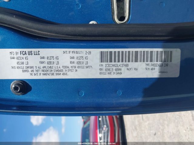 2020 CHRYSLER 300 2C3CCAAG3LH137489 Photo 8