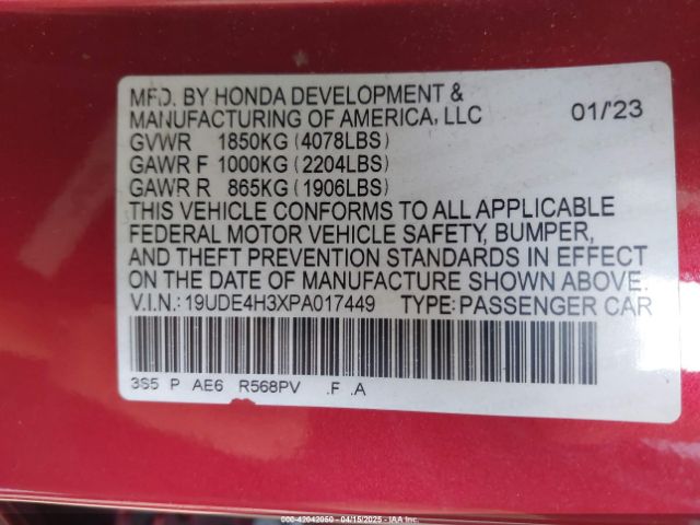 2023 ACURA INTEGRA 19UDE4H3XPA017449 Photo 8