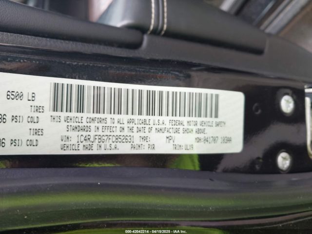 1C4RJFBG7FC852631 Jeep Grand Cherokee Limited