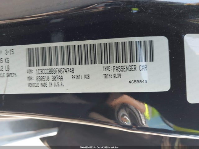 1C3CCCBB9FN674748 Chrysler 200 S