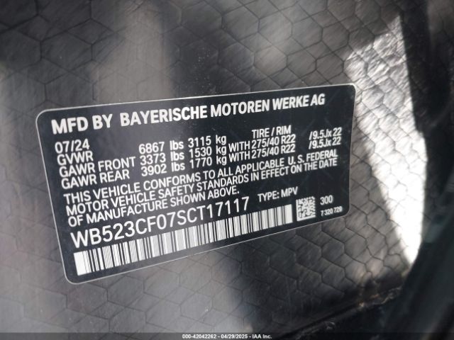 WB523CF07SCT17117 BMW Ix Xdrive50