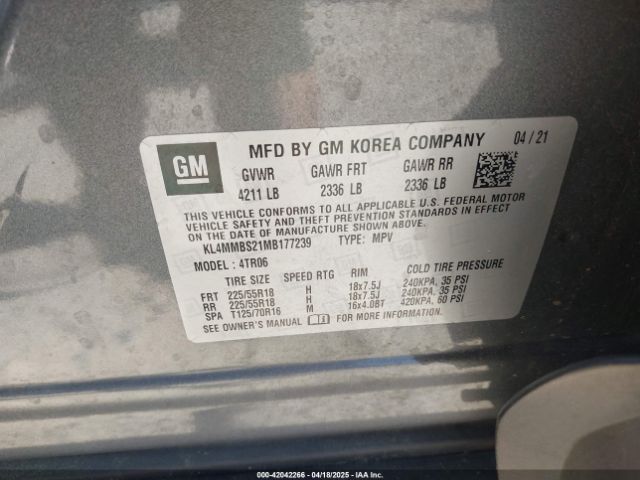 2021 BUICK ENCORE GX KL4MMBS21MB177239 Photo 8