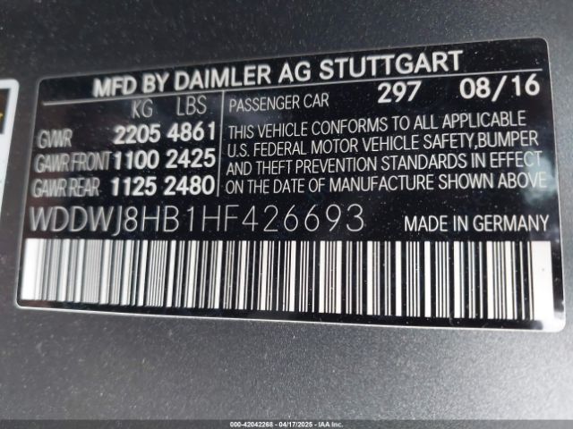 2017 MERCEDES-BENZ AMG C 63 WDDWJ8HB1HF426693 Photo 8