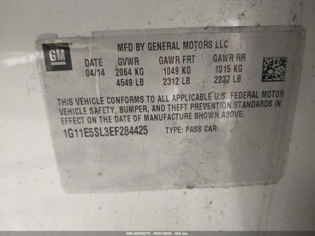 1G11E5SL3EF284425 Chevrolet MALIBU 2LT