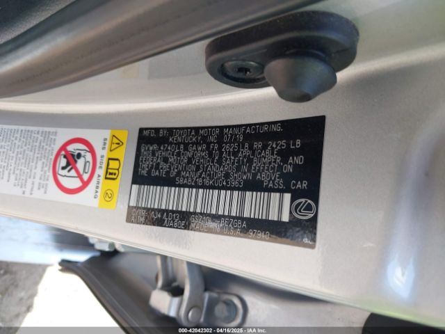 58ABZ1B16KU043963 Lexus ES 350