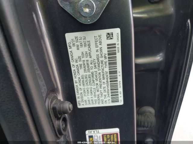 2HKRW1H50MH424797 Honda Cr-v 2wd Ex