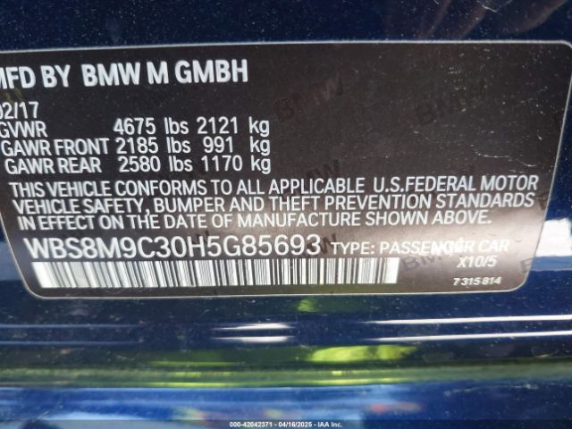 2017 BMW M3 WBS8M9C30H5G85693 Photo 8
