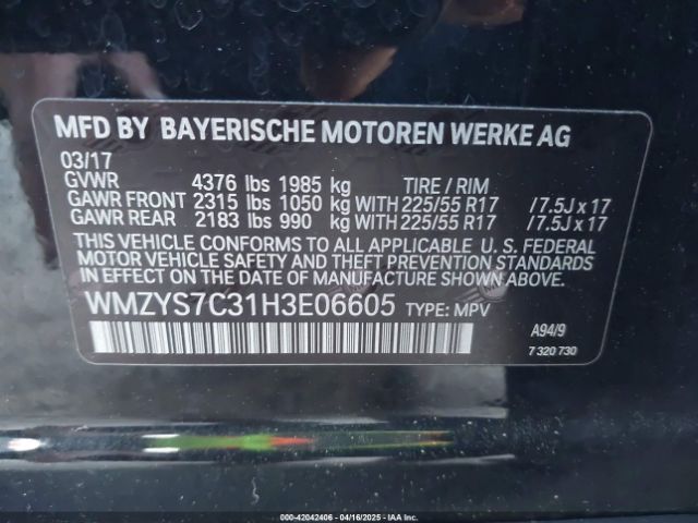 2017 MINI COUNTRYMAN WMZYS7C31H3E06605 Photo 8