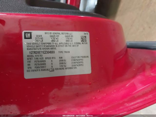 2012 GMC SIERRA 1500 1GTR2VE71CZ304569 Photo 8