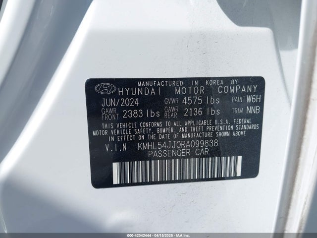 KMHL54JJ0RA099838 Hyundai Sonata Hybrid Limited