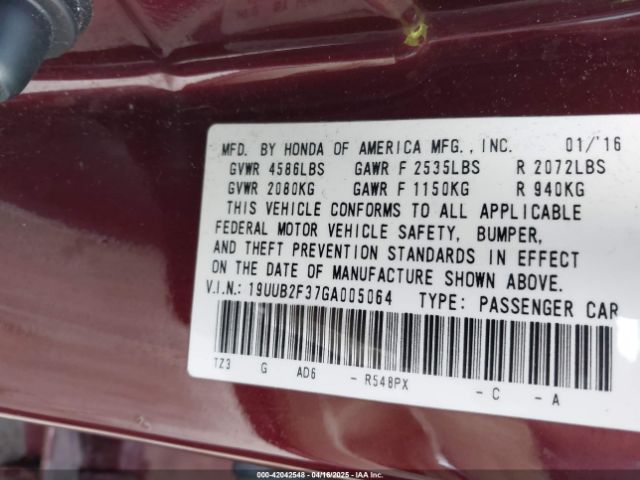 2016 ACURA TLX 19UUB2F37GA005064 Photo 8