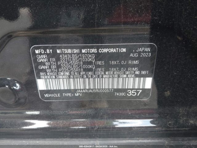 2024 MITSUBISHI OUTLANDER SPORT JA4ARUAU5RU000577 Photo 8