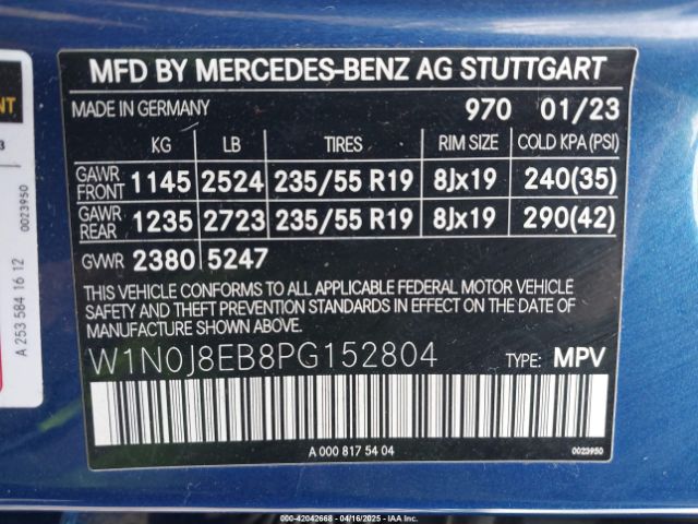 2023 MERCEDES-BENZ GLC 300 W1N0J8EB8PG152804 Photo 8