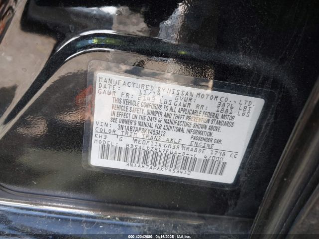 2019 NISSAN SENTRA 3N1AB7AP8KY453412 Photo 8