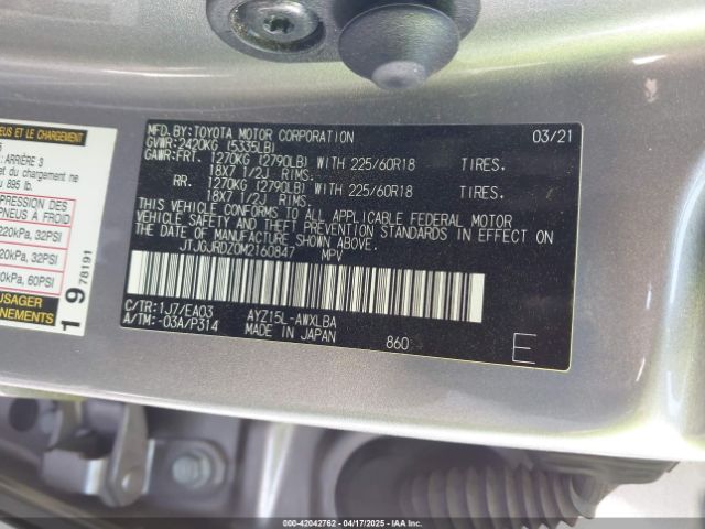 JTJGJRDZ0M2160847 Lexus NX 300H