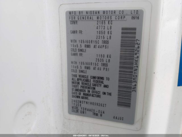 3N63M0YN1HK692627 Chevrolet City Express 1ls