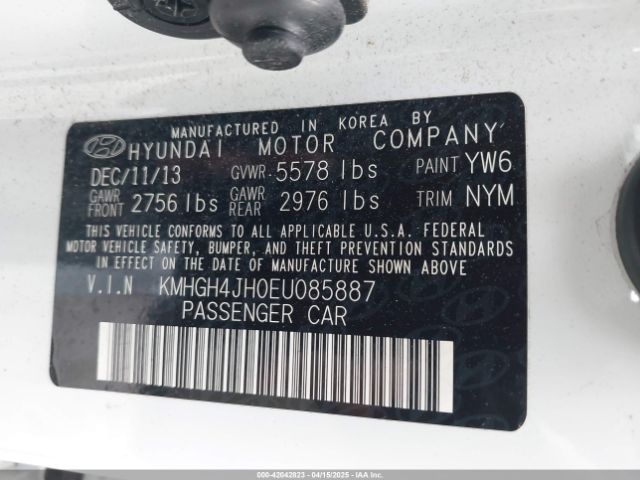 KMHGH4JH0EU085887 Hyundai Equus Signature
