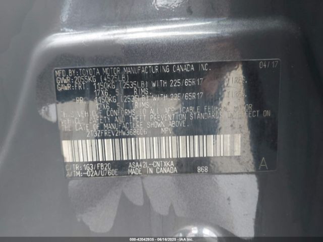 2T3ZFREV2HW368606 Toyota RAV4 LE
