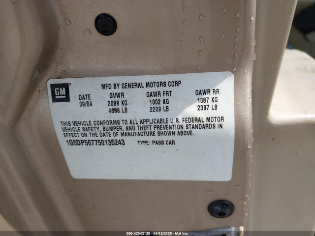 2005 CADILLAC CTS 1G6DP567750135243 Photo 8