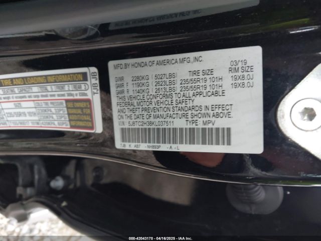 2019 ACURA RDX 5J8TC2H38KW037511 Photo 8