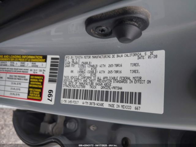 3TMAZ5CN2LM127588 Toyota Tacoma Trd Off-road