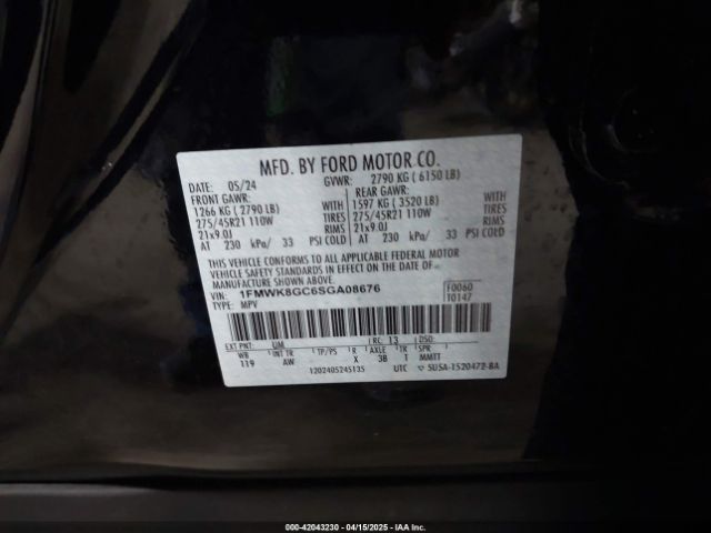 1FMWK8GC6SGA08676 Ford Explorer St