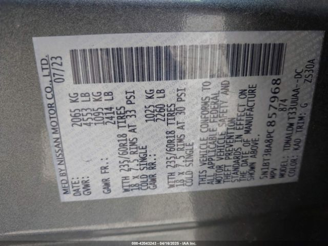 2023 NISSAN ROGUE 5N1BT3BA8PC857968 Photo 8