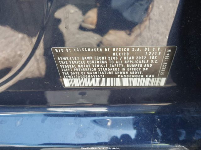 3VW217AUXGM039974 Volkswagen Golf Tsi S 4-door