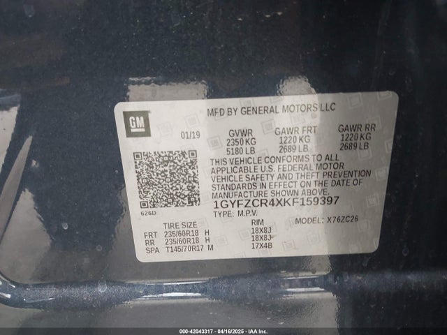2019 CADILLAC XT4 1GYFZCR4XKF159397 Photo 8