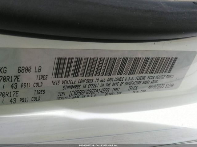 1C6RR6FG3GS414559 RAM 1500 Tradesman