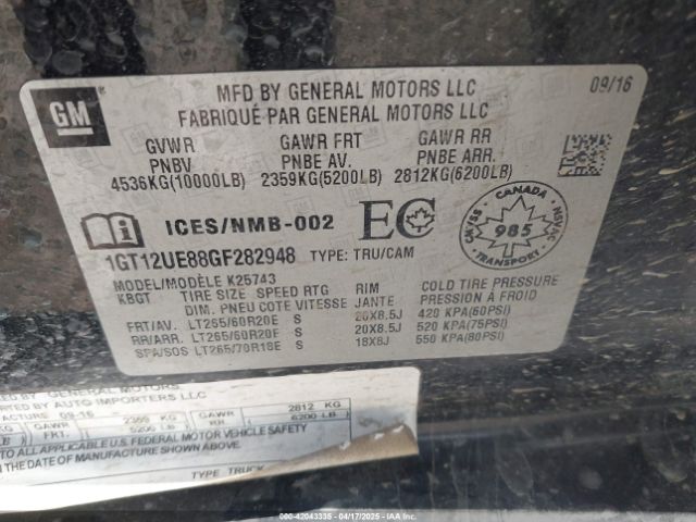 1GT12UE88GF282948 GMC Sierra 2500hd Denali
