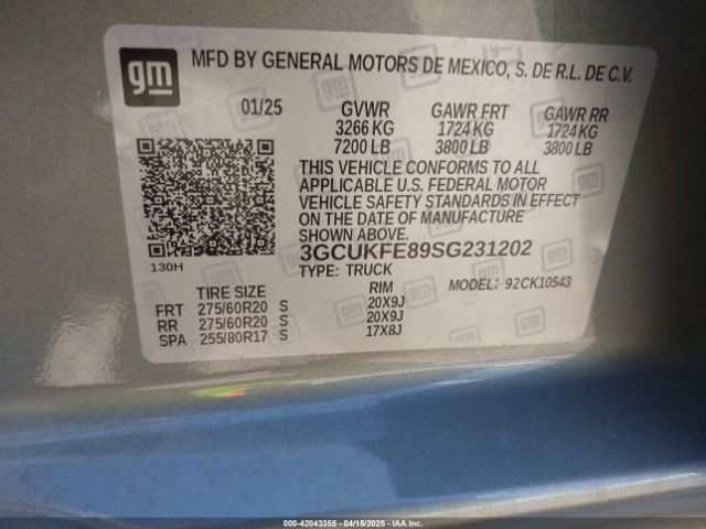 3GCUKFE89SG231202 Chevrolet Silverado 1500 4wd  Short Bed Lt Trail Boss