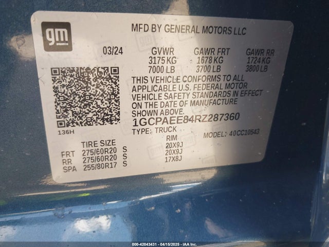 1GCPAEE84RZ287360 Chevrolet Silverado 1500 2wd  Short Bed Ltz